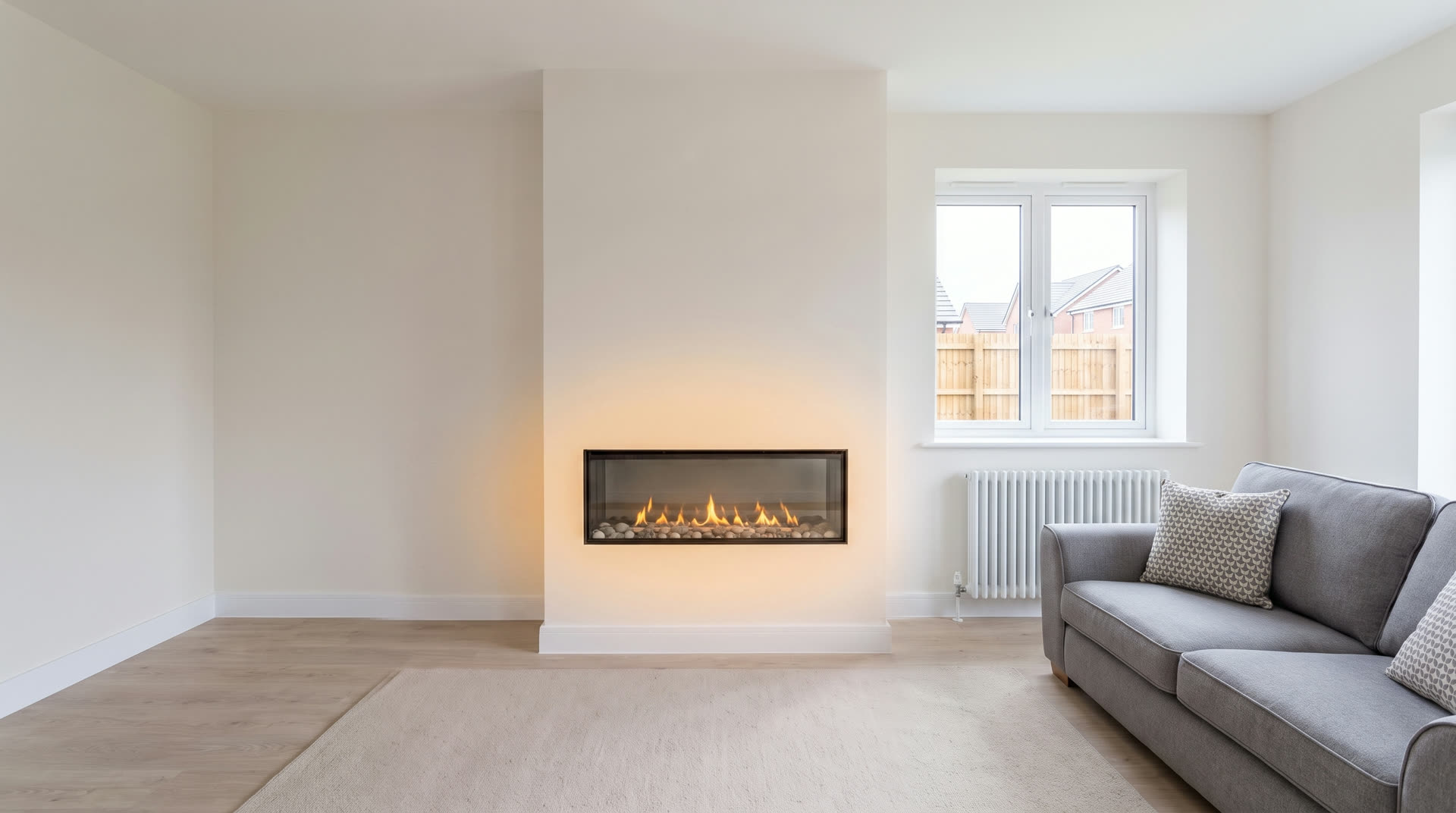 The Ribbon — frameless hole-in-the-wall fire