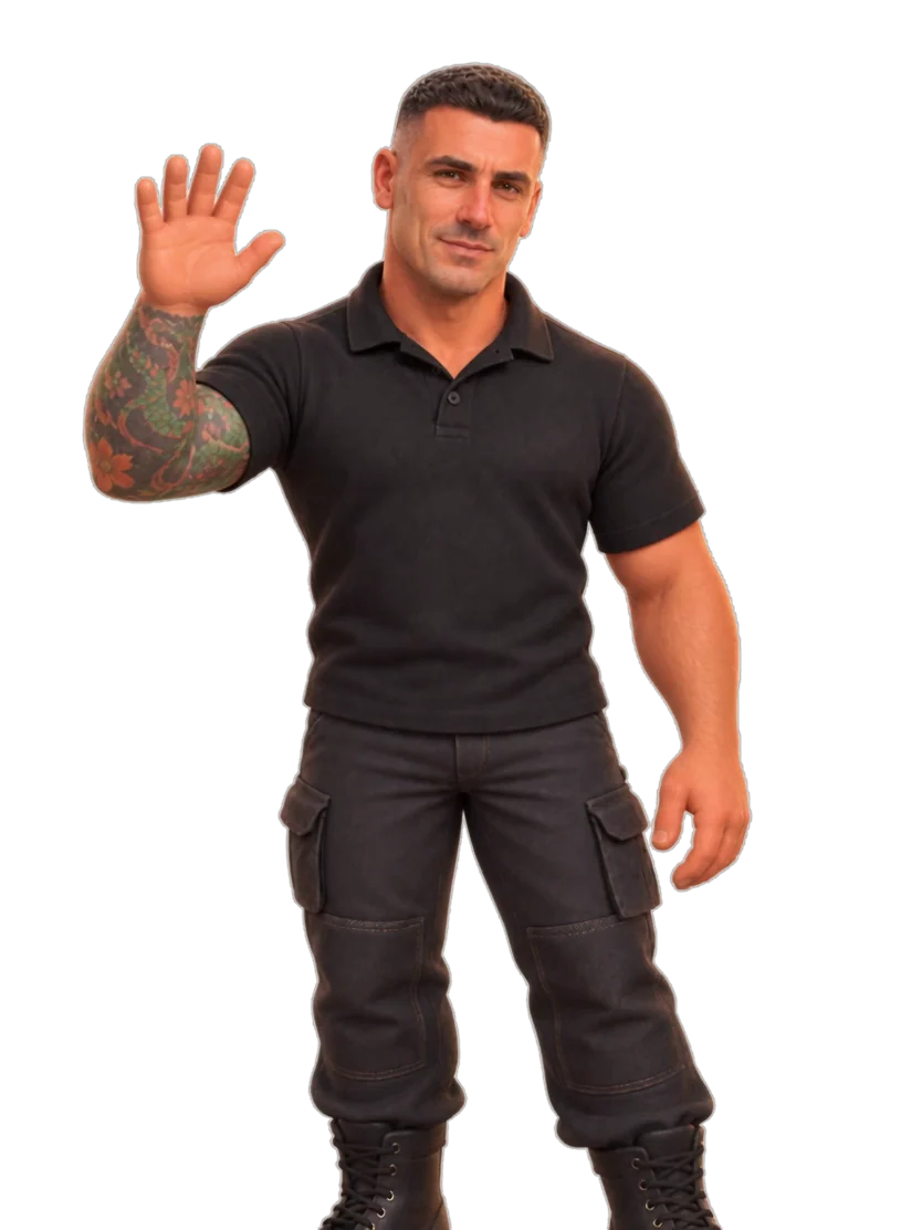 Gareth from Scorpion Stoves waving hello